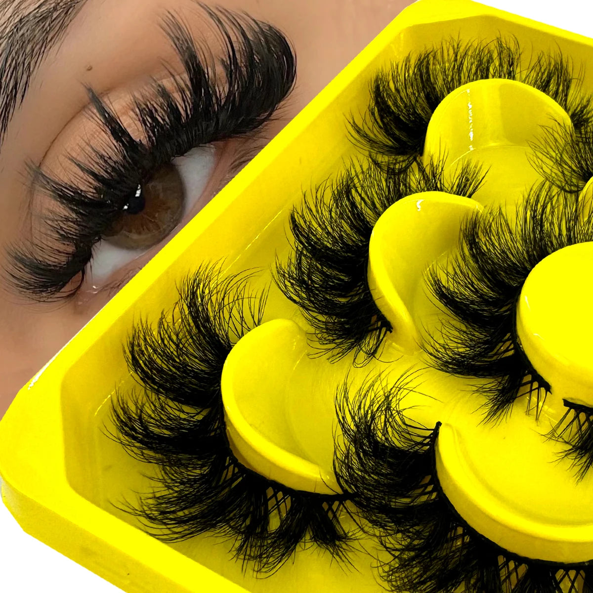 New Fluffy Long Lashes 3D Faux Mink Lashes Natural False Eyelashes Dramatic Soft Volume Lashes Eyelash Extension Makeup