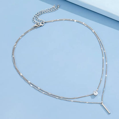Pendant Necklace for Women Multilayer Chain Choker Fashion Female Party Shiny Jewelry Gift