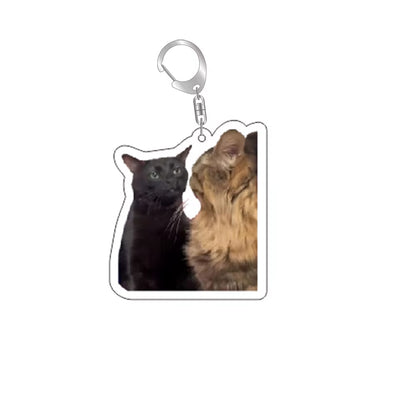 Funny Cat Memes Series Keychain Student Gift Bag Lanyard Women'S Bag Pendant Keychain Cute Things Cheap Gift for Best Friends