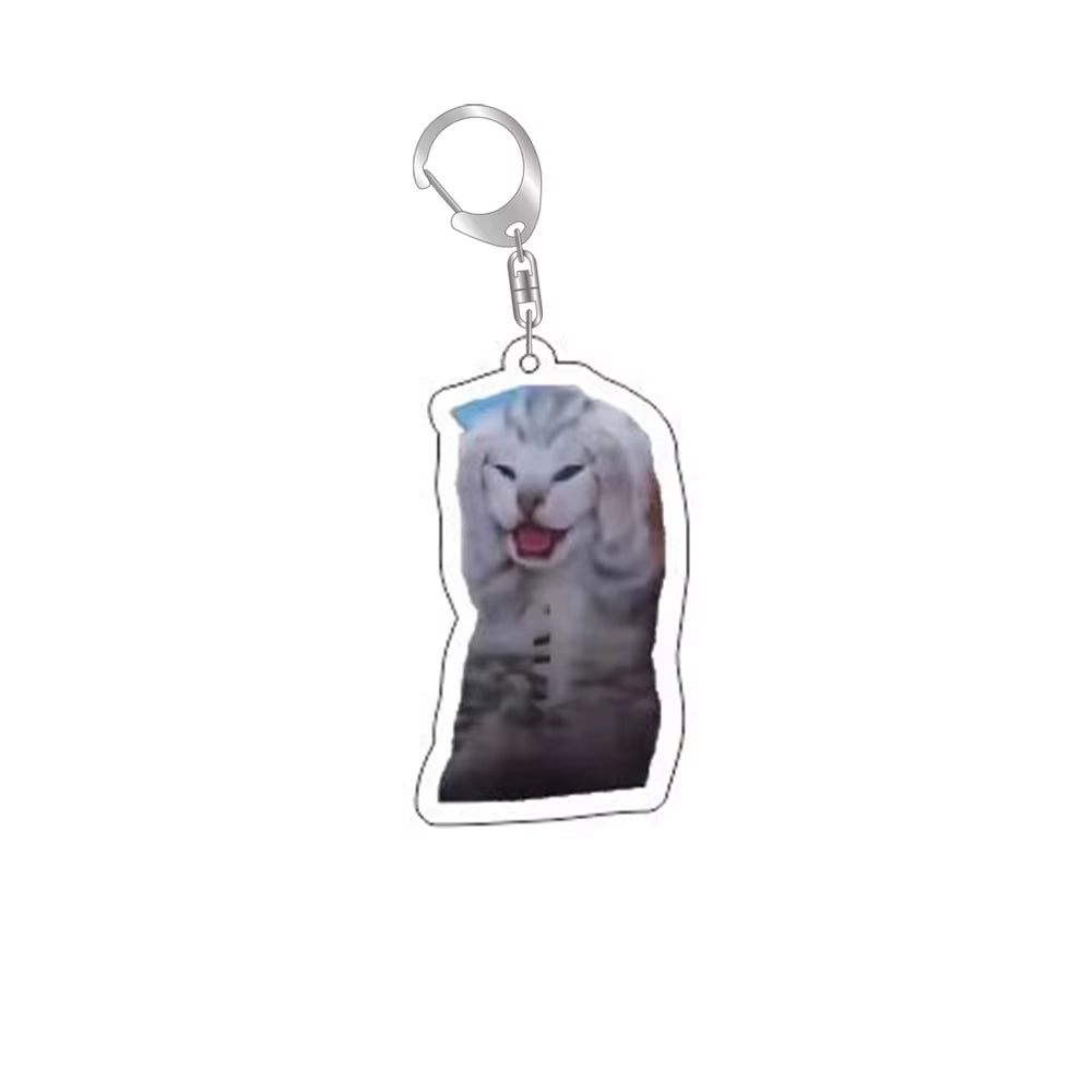 Funny Cat Memes Series Keychain Student Gift Bag Lanyard Women'S Bag Pendant Keychain Cute Things Cheap Gift for Best Friends