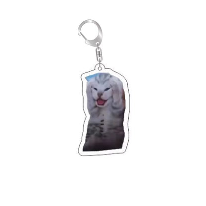 Funny Cat Memes Series Keychain Student Gift Bag Lanyard Women'S Bag Pendant Keychain Cute Things Cheap Gift for Best Friends