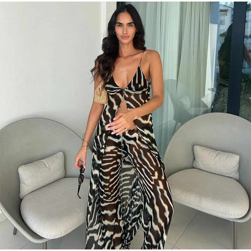 Women Zebra Print 2 peice