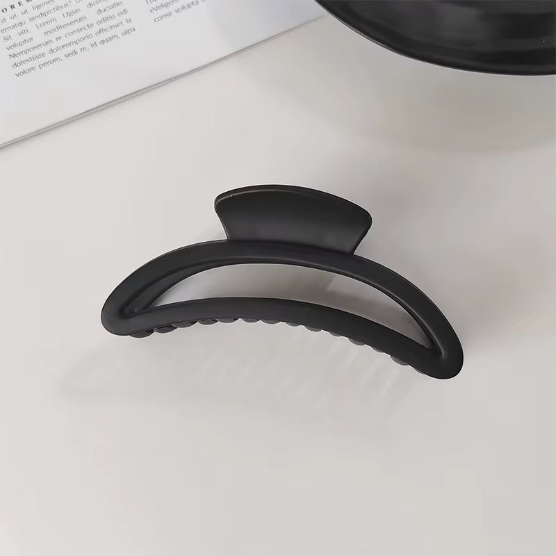 Women Elegant Black Geometric Plastic Hair Claw Lady Sweet Long Hair Holder Toothed Hair Clips Hairpins Fashion Hair Accessories