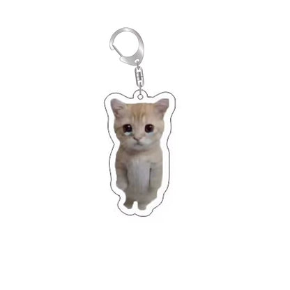 Funny Cat Memes Series Keychain Student Gift Bag Lanyard Women'S Bag Pendant Keychain Cute Things Cheap Gift for Best Friends